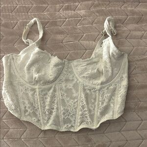 Gilly Hicks Lace Bustier in Cream